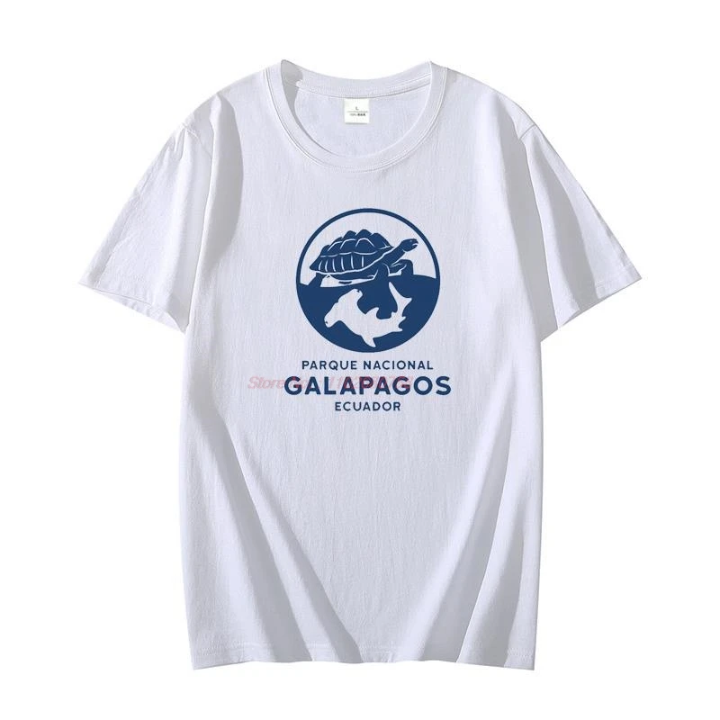 Galapagos Island T Shirt National Park Turtle Shark Vintage graphic t shirts oversize t-shirts Summer Harajuku Men's clothing