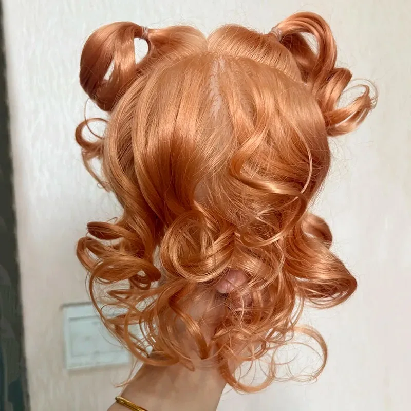 18inch Red Curly Hair Bettie Already Painted Kit Lifelike Reborn Doll DIY Doll Parts - view 4