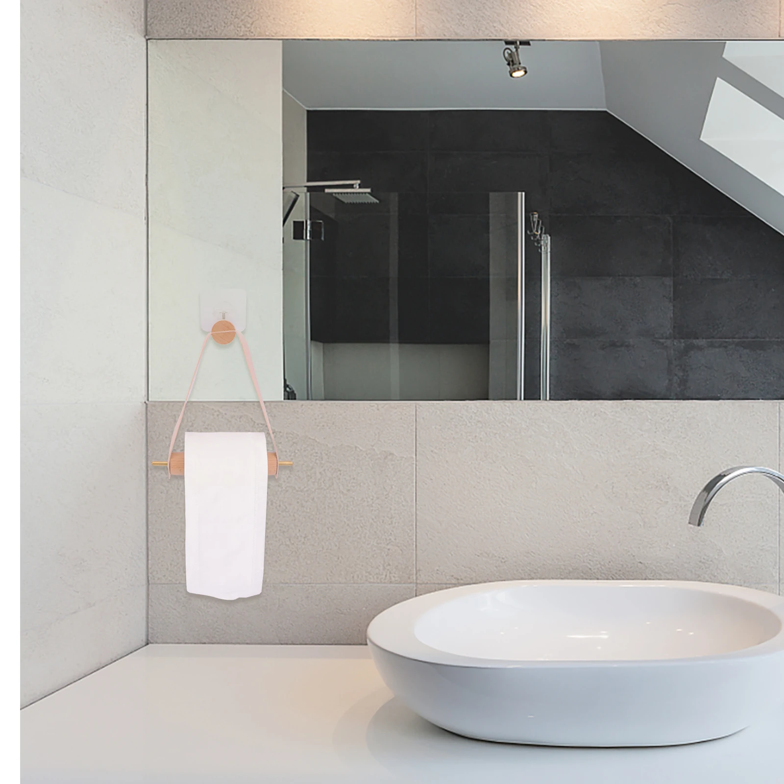 

1 шт. деревянный держатель настенный органайзер для салфеток вешалка для бумажных полотенец декоративные аксессуары для ванной комнаты экологически чистый хаки