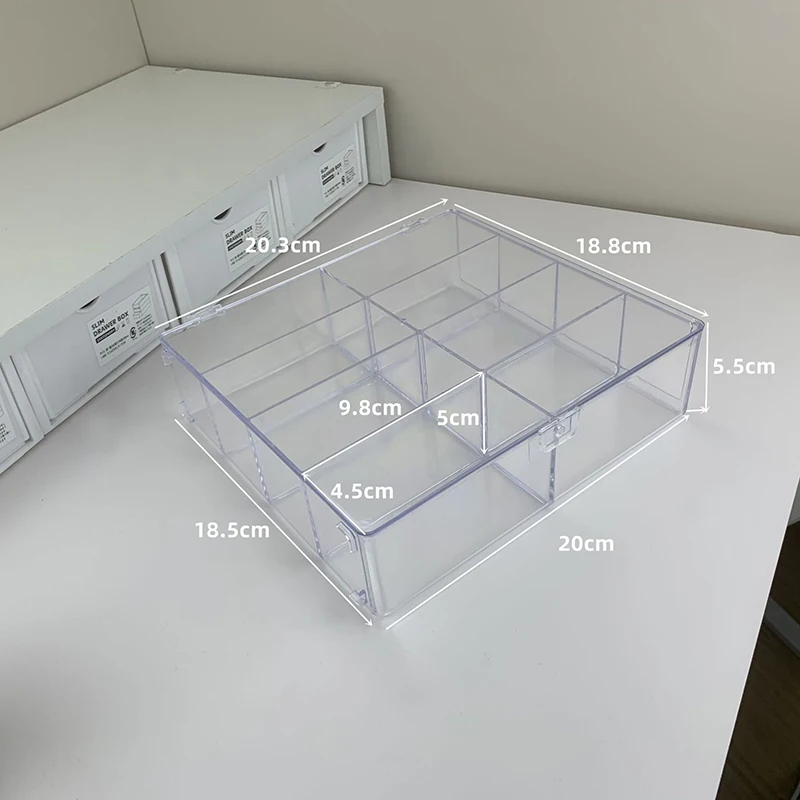 

1pc 4 Layer 8-grid Jewelry Sorting Box Acrylic Display Rack Transparent Handmade Anime Car Model Blind Box Storage Box