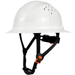 Full Brim Hard Hat, HDPE Safety Helmet with 6 Point Adjustable, Industrial Cap for Engineer Construction, ANSI Z89.1 Ven