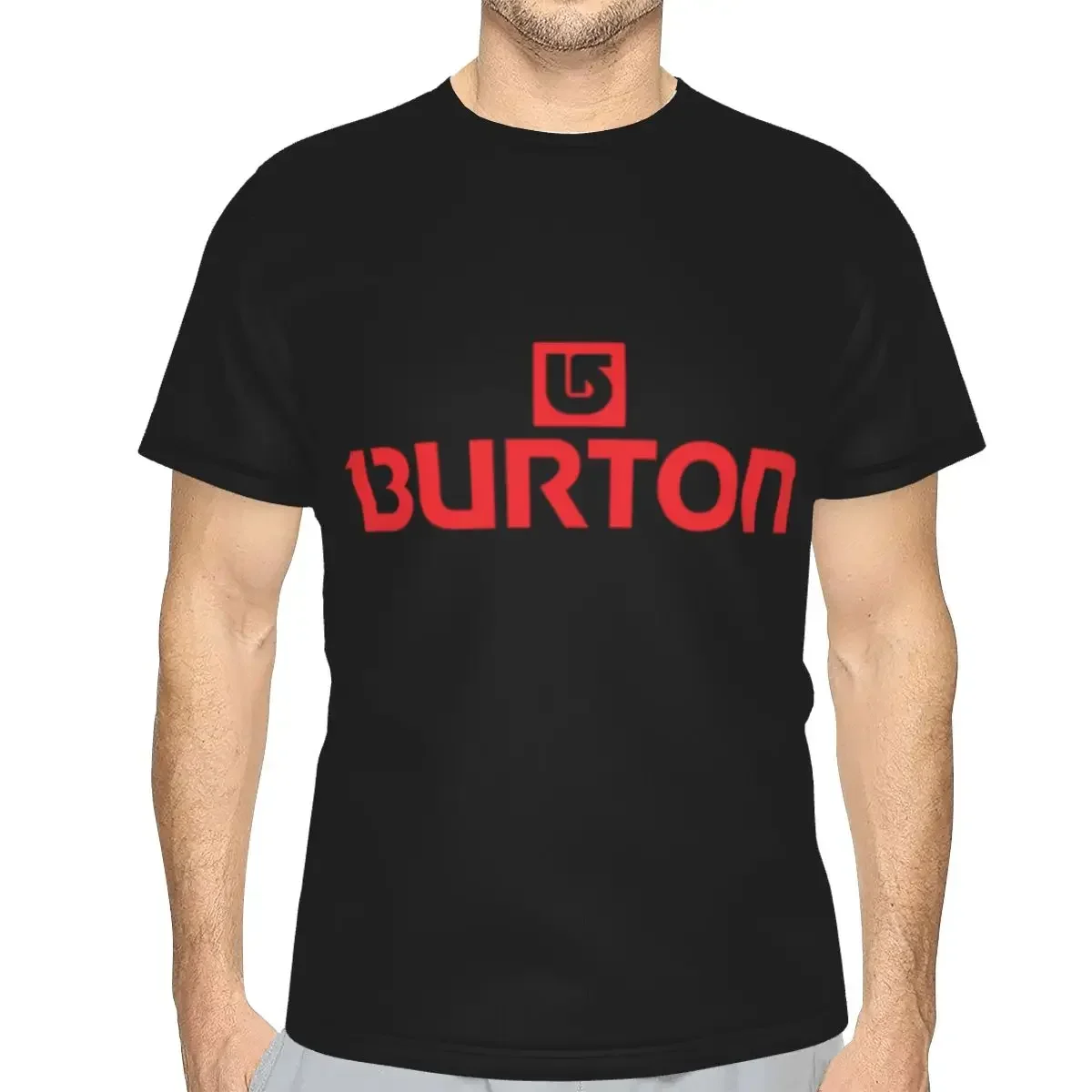 Burton Snowboard Sportive polyester T-Shirt Men'sFunny T Shirts Men Round Neck Short Sleeve