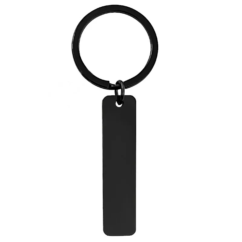 Picture 6: Rectangular Hang Tag Metal Key Ring Stainless Steel  Keychain
