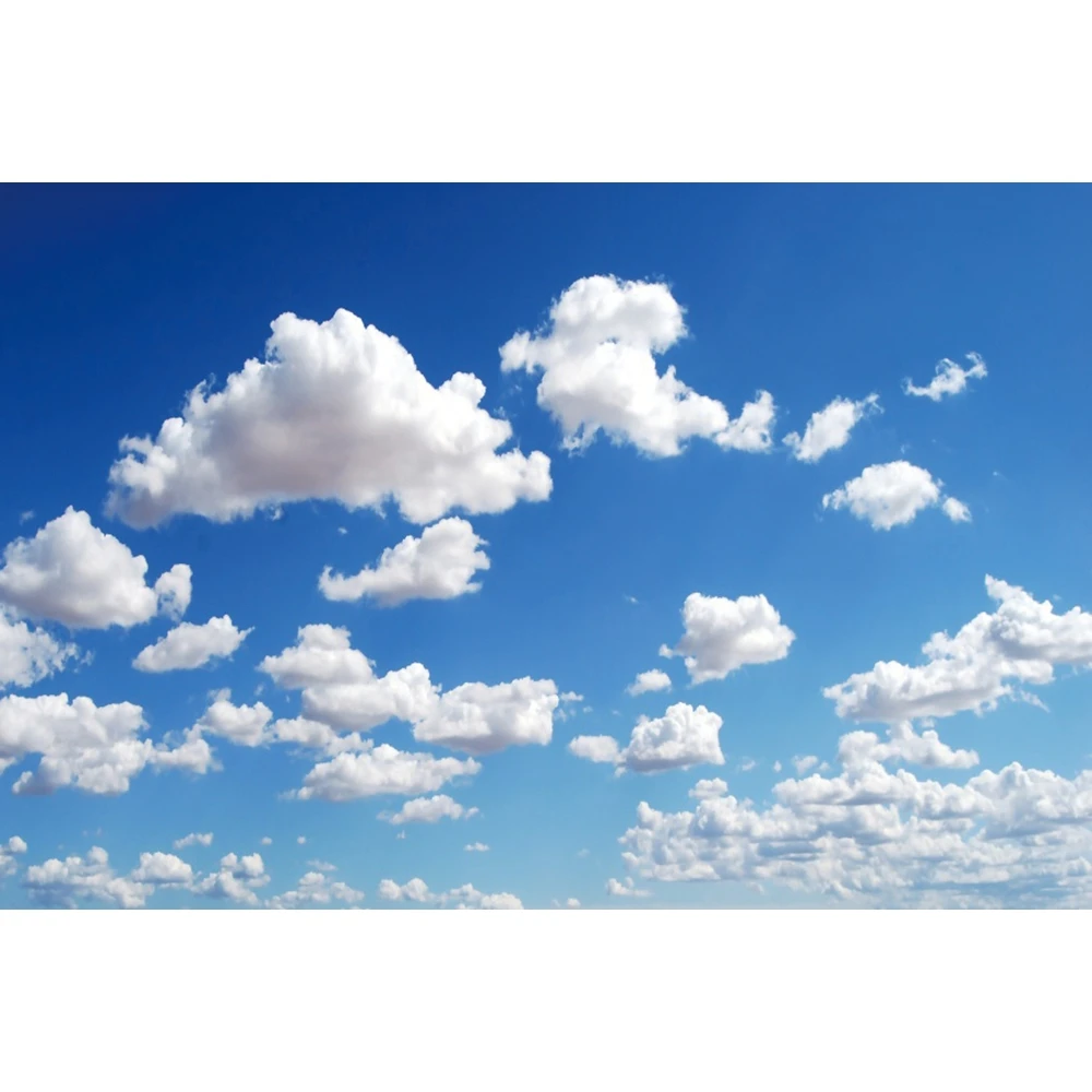 حالمة السماء الزرقاء سحابة بيضاء خلفية للتصوير الفوتوغرافي قوس قزح وميض ستار الوليد الطفل صورة عيد ميلاد ديكور خلفية الصورة #4