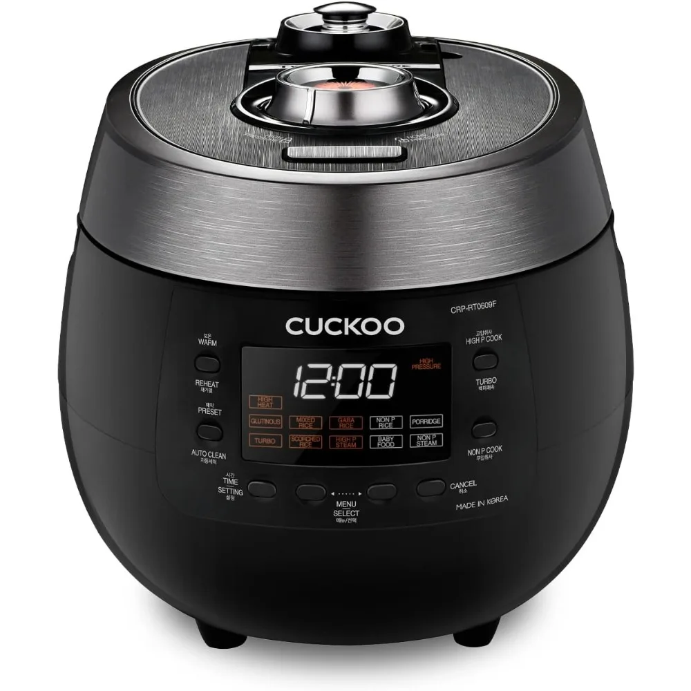 6-Cup (Uncooked) / 12-Cup (Cooked) Twin Pressure Rice Cooker & Warmer with Nonstick Inner Pot, 14 Menu Options