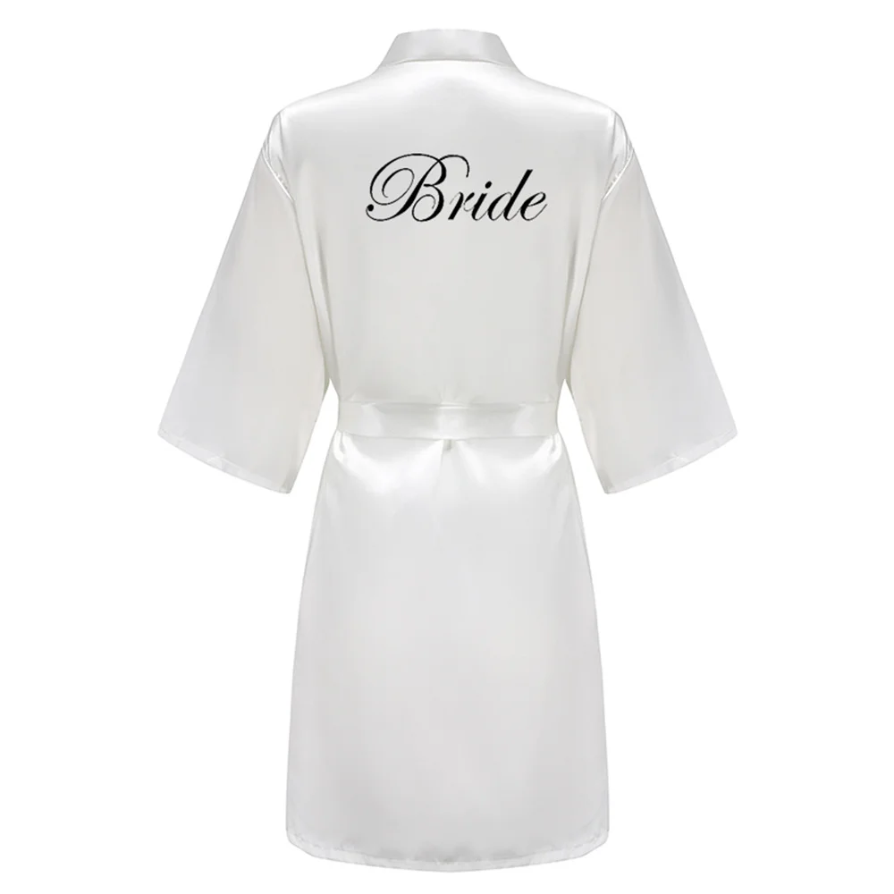 Wedding Bride Bridesmaid Bathrobes Dressing Gown Sexy Women Bathrobe Night Pajama Short Sleepwear Women Bride Kimono