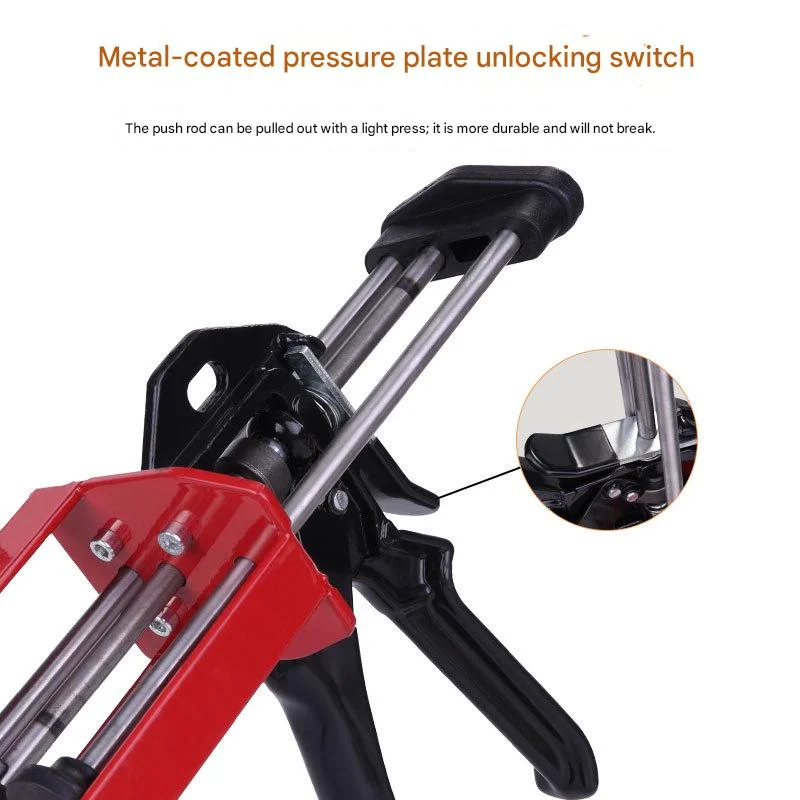Epoxy Gun Dual Component 200ml Manual 1:1 & 2:1 Ratio Adhesive Applicator High-Thrust 2-Part Adhesive Gun for Panel Bonding