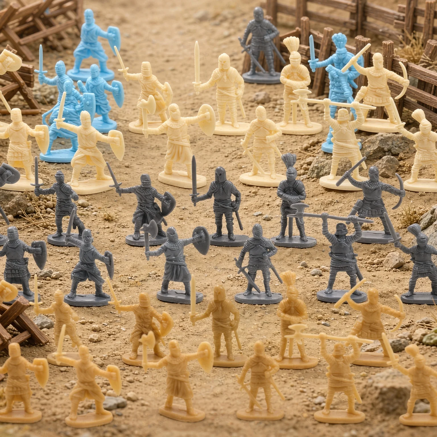 35Pcs Mini Medieval Warrior Figurines, Random Plastic Soldier Models for DIY Craft Decor TMZ