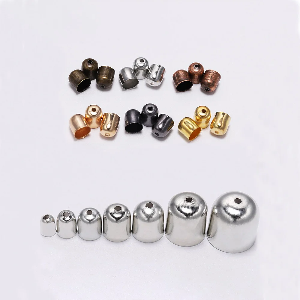 End Tip Fit Making Beads Crimp DIY 4 50-100pcs/lot Caps