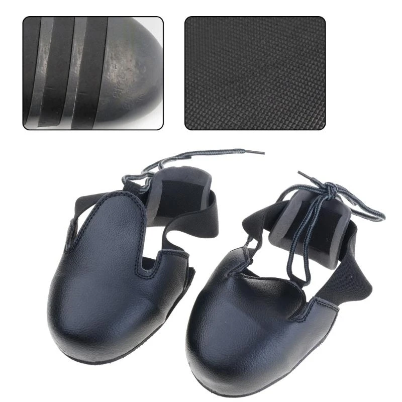 Q5we 1ペア保護鋼のつま先靴保護者は、産業環境のために安全な革のオーバーシューを着用しやすいカバー