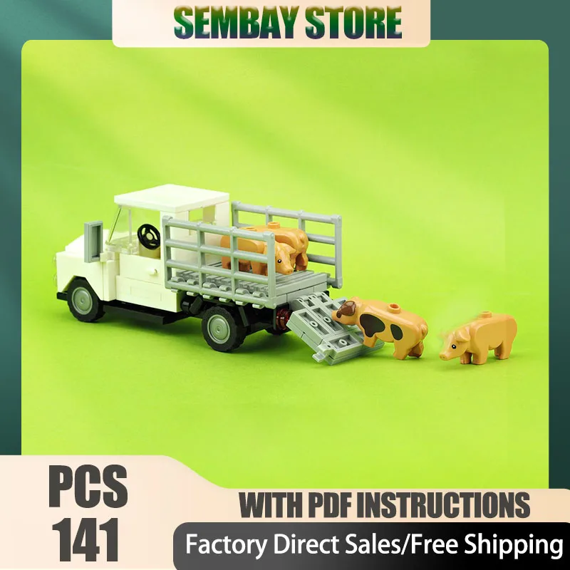 

Городской автомобиль Moc, строительные кирпичи, модульная модель фермерского грузовика, технологические блоки, рождественские игрушки «сделай сам», строительные праздничные подарки