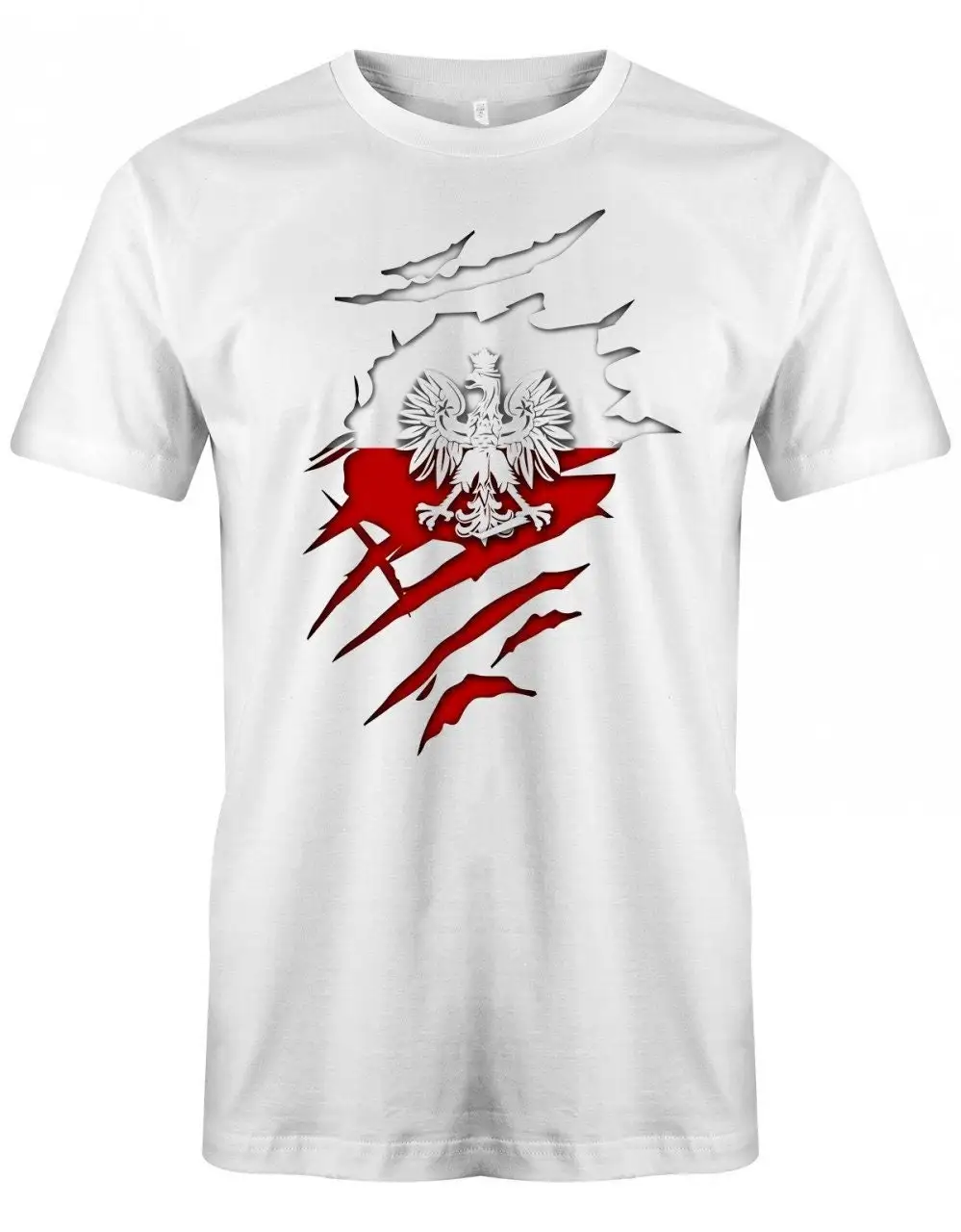 Polen Aufgerissenes T Shirt Wm Em Polska Fan Herren