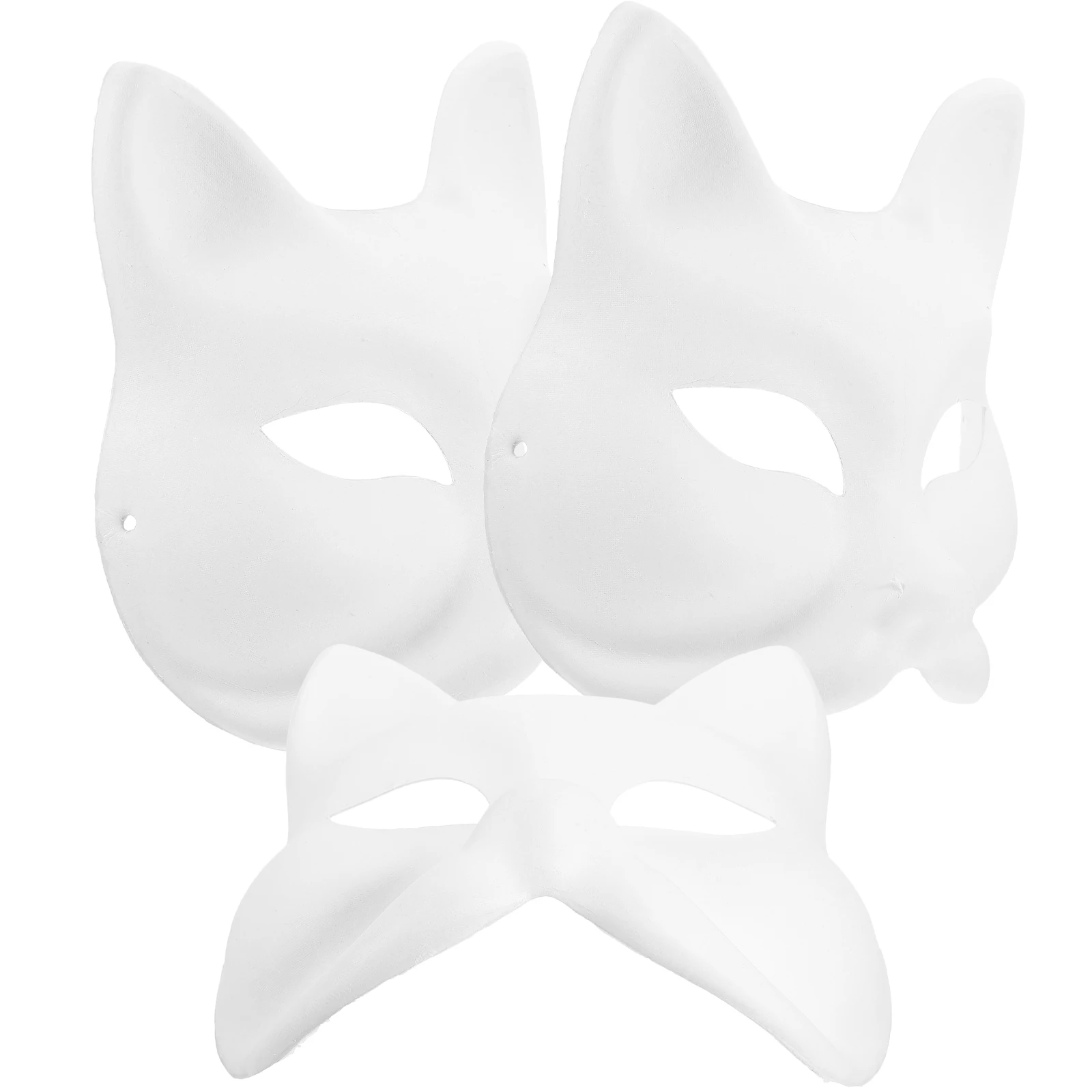 

Fox Mask Animal Masks Adults Party Masquerade Supply Foxes Half Cosplay Blank White Paper Face