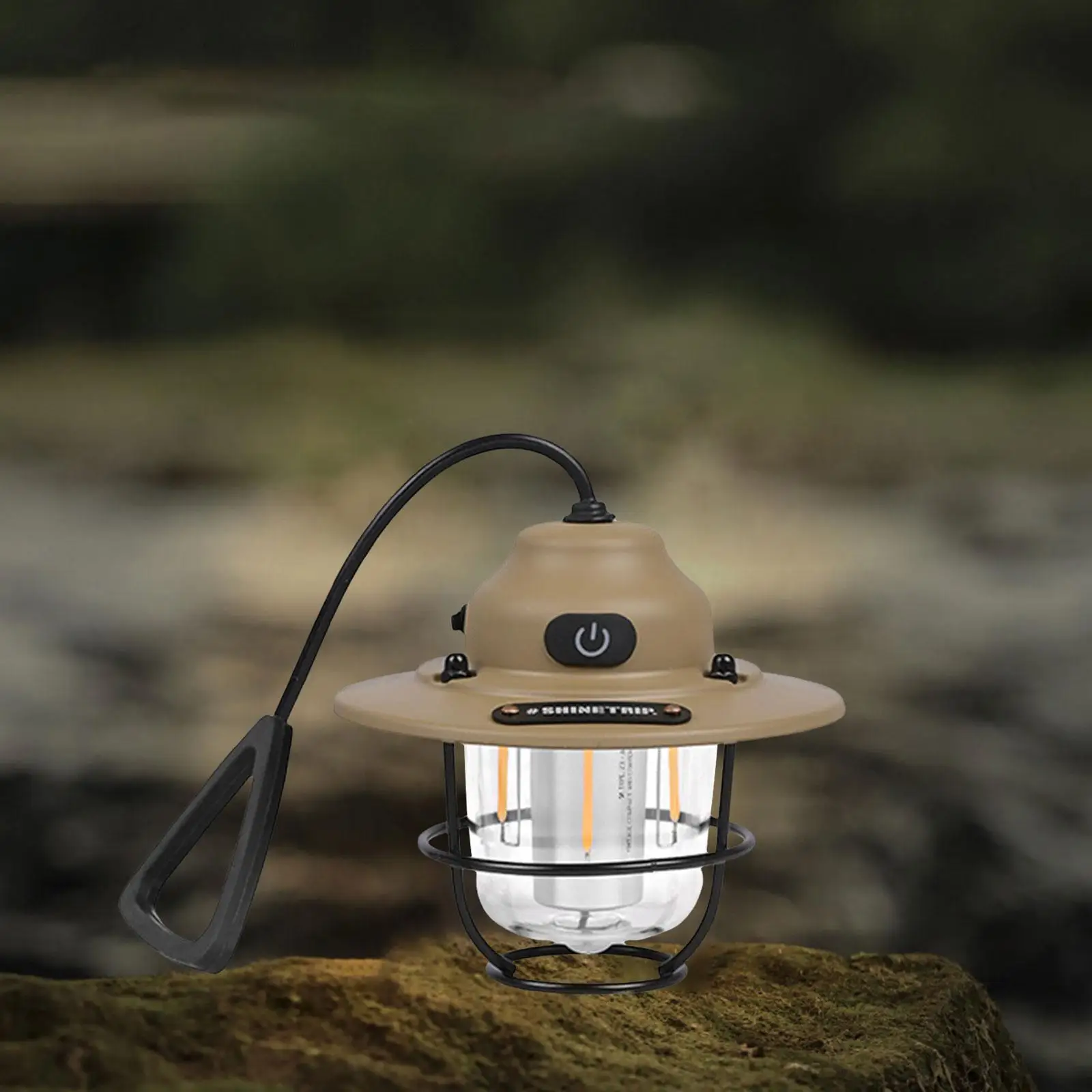 LED Camping Lantern Camping Light Retro Style Compact Rechargeable Camp Lantern