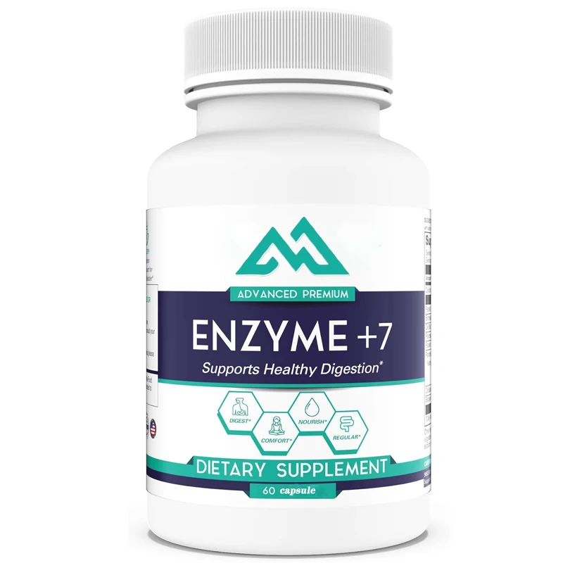 Enzyme+7- Digestive enzyme containing bovine bile, vegetarian capsule, bile salt, choline solubilizer, gallbladder purification