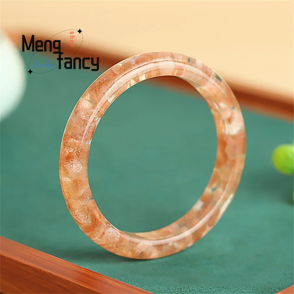

Natural Sunstone Crystal Clear Smooth-skinned Purple Taro Fashionable Bracelet Accessories High-grade Fine Jewelry Holiday Gifts