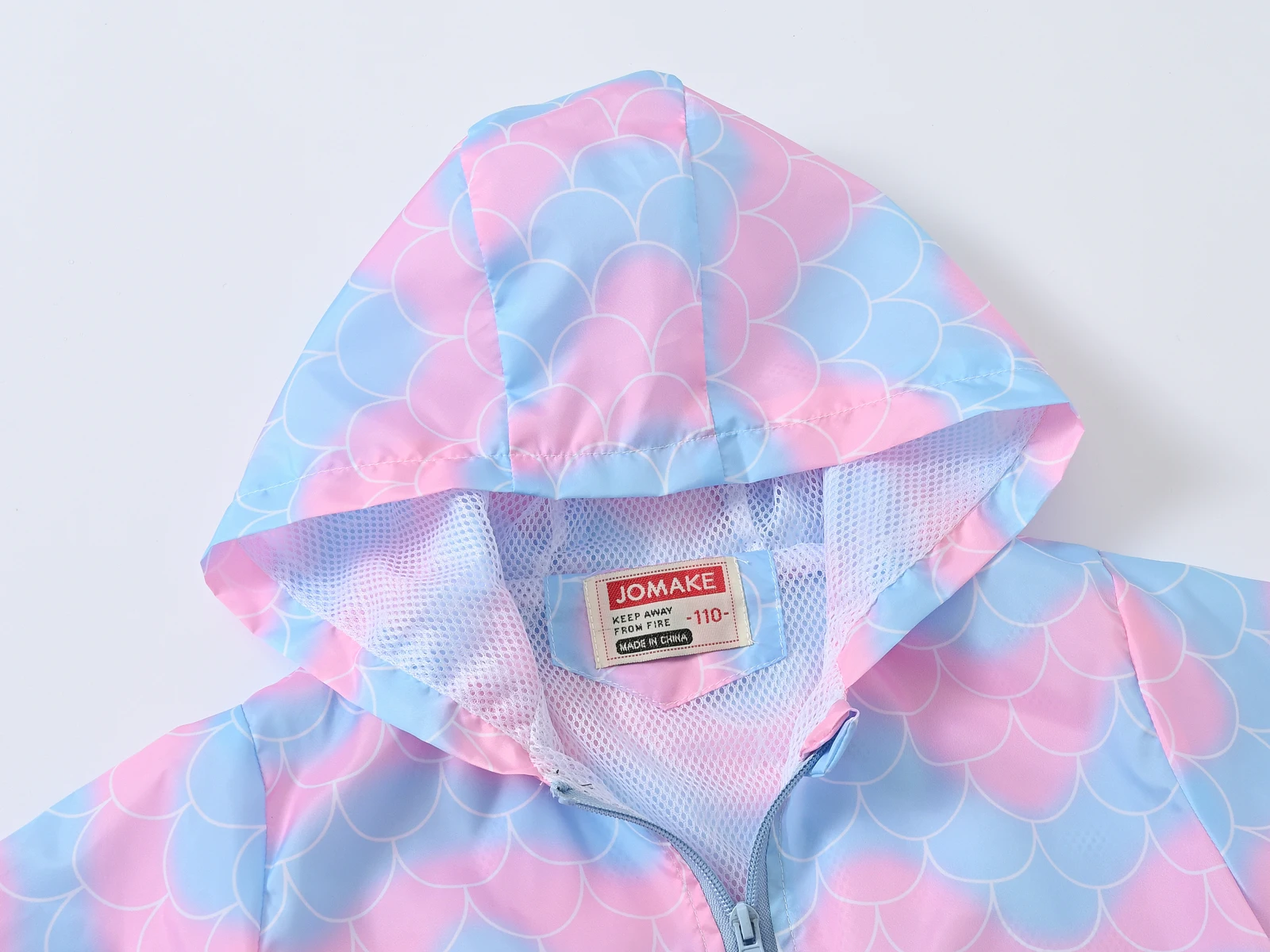 Cute Fish Scale Graphic Kids Jacket: Sun Protection, Lightweight & Breathable - Perfect for Spring & Summer!