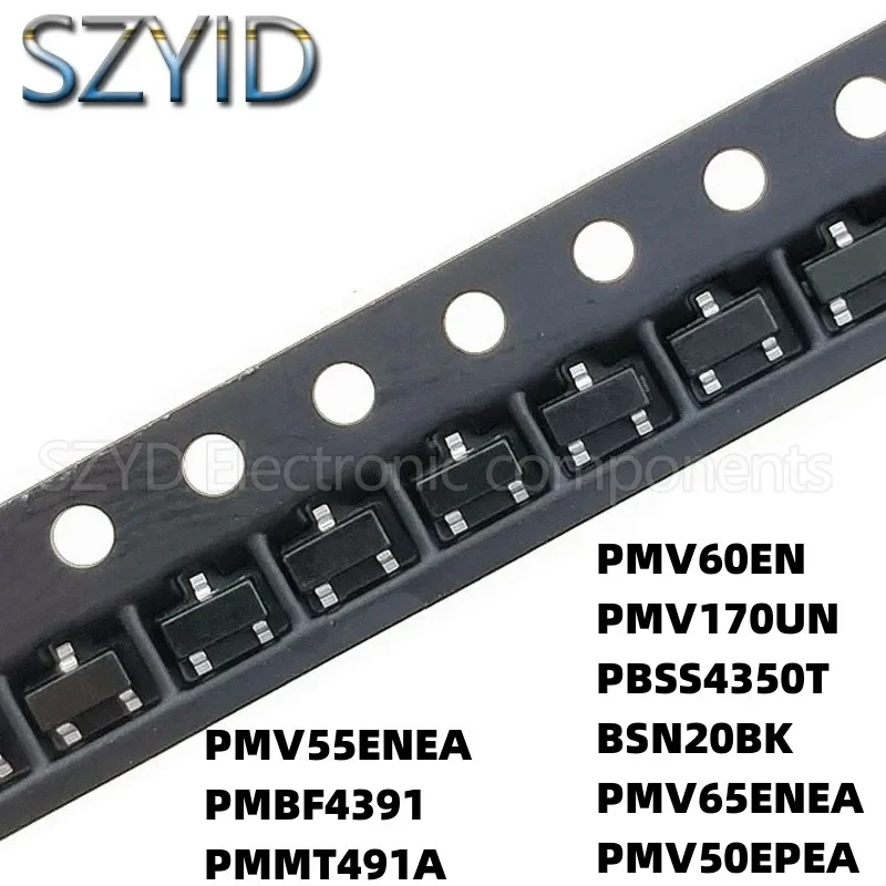 100PCS SOT23 PMV55ENEA PMBF4391 PMMT491A PMV60EN PMV170UN PBSS4350T BSN20BK PMV65ENEA PMV50EPEA