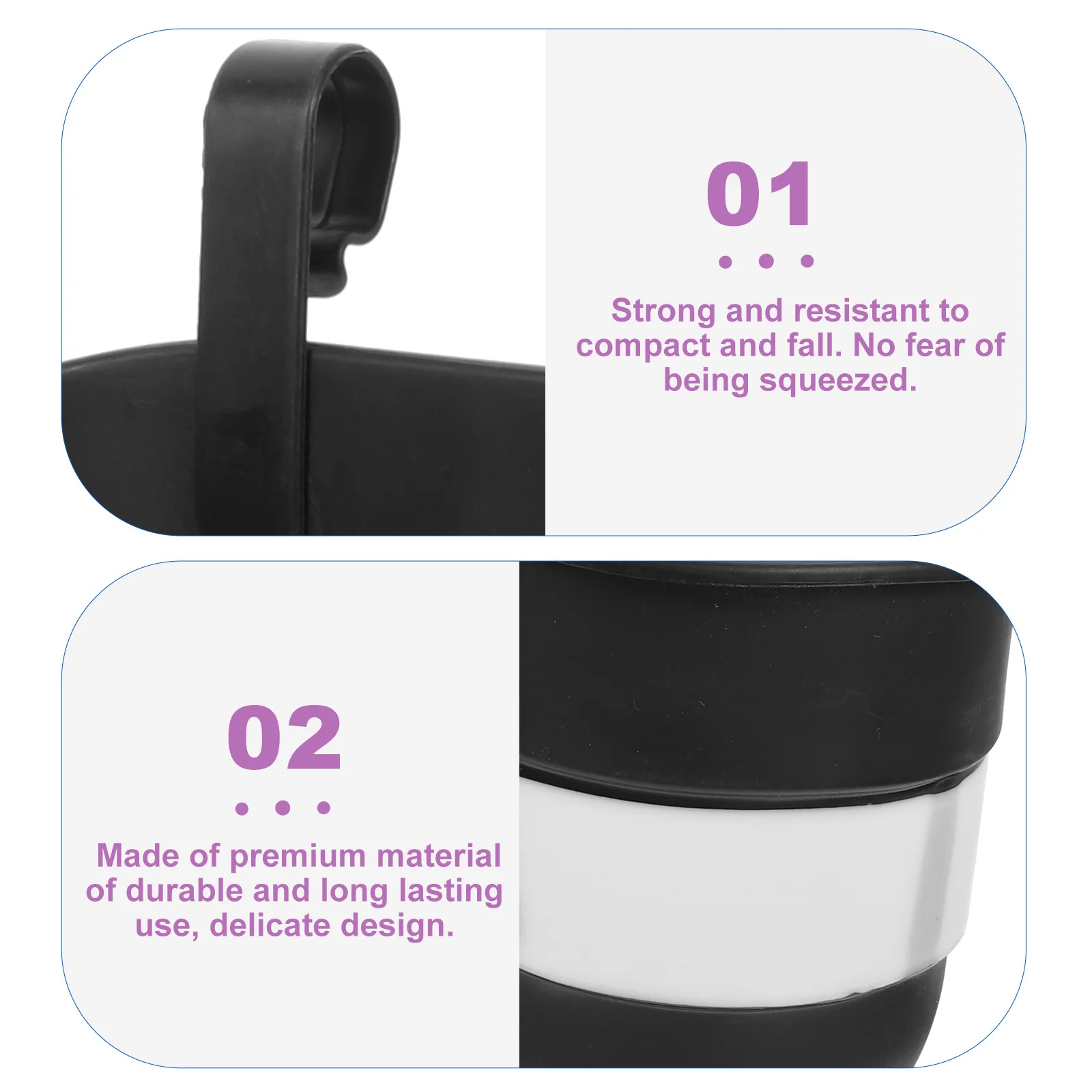 

2pcs Bike Basket Premium Plastic Front Handlebar Storage For Scooter Balance Bike Container Durable Strong