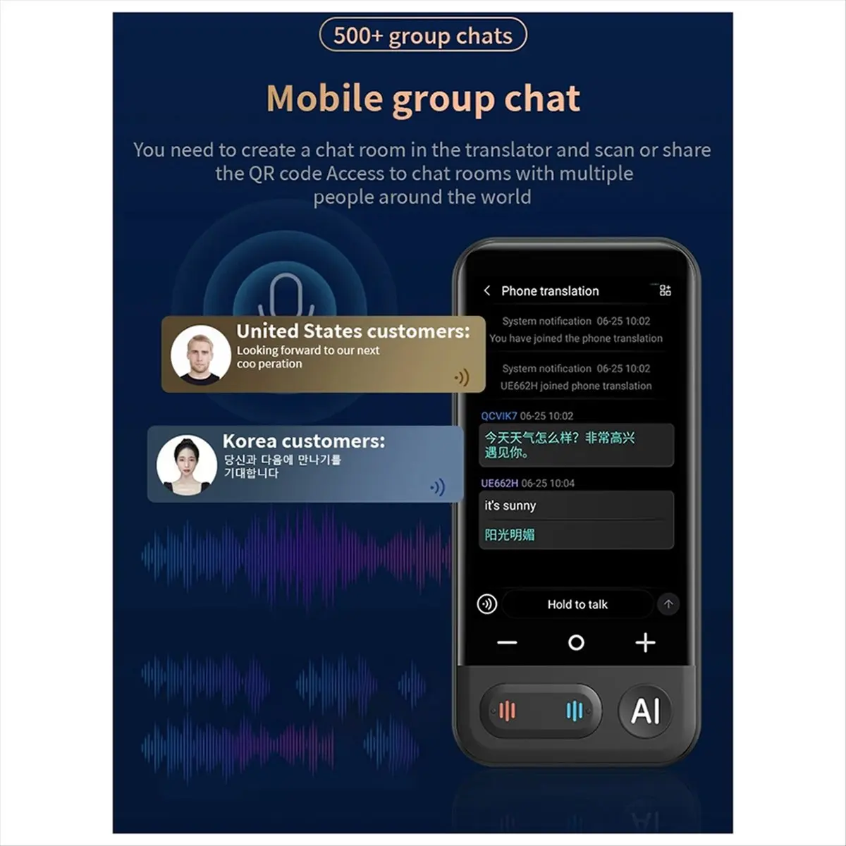 A64I New Z16 Instant Voice Offline Translator Machine 139 Languages Real Time Multi-Languages Tool Portable Translation