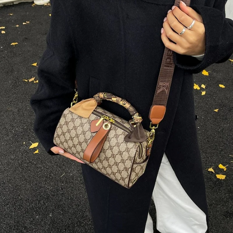 

Высококачественная женская повседневная кожаная сумка через плечо Парижская модная элегантная женская винтажная сумка через плечо