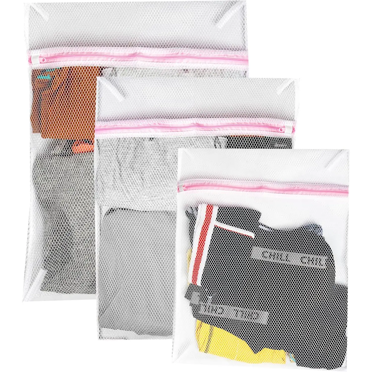 C.A | Pack 3 Bolsas de Lavado 🧺 | Ropa Delicada y Interior | Malla Protectora con Cremallera Oculta