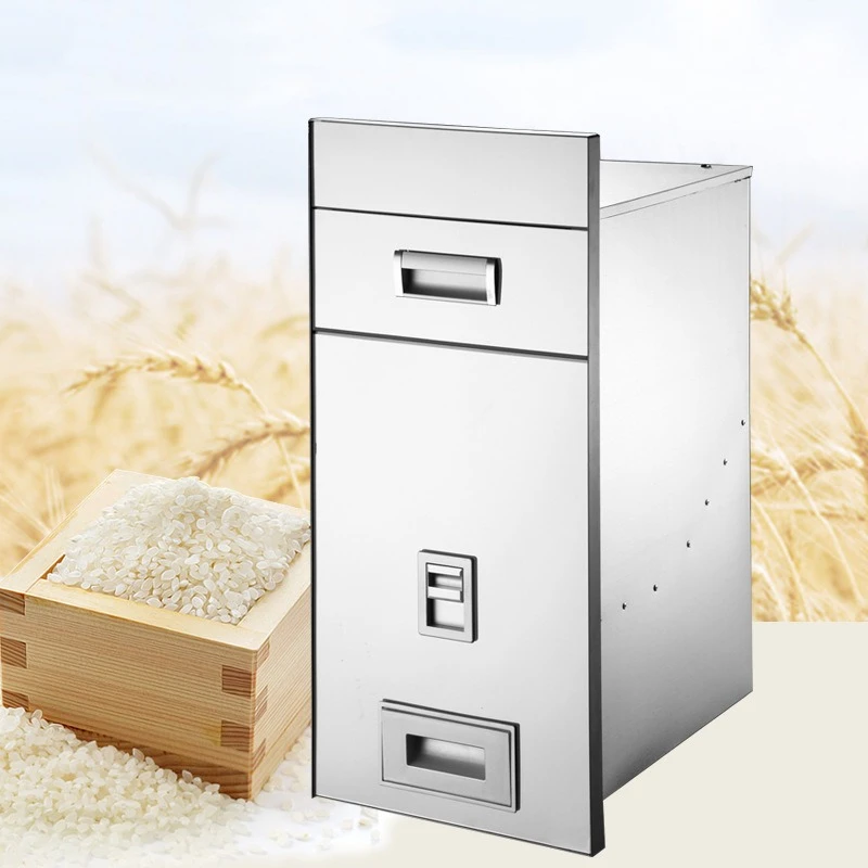 Large Capacity Kitchen Rice Storage Box - Airtight Food Container with Measuring Cup, Plastic Rice Bucket