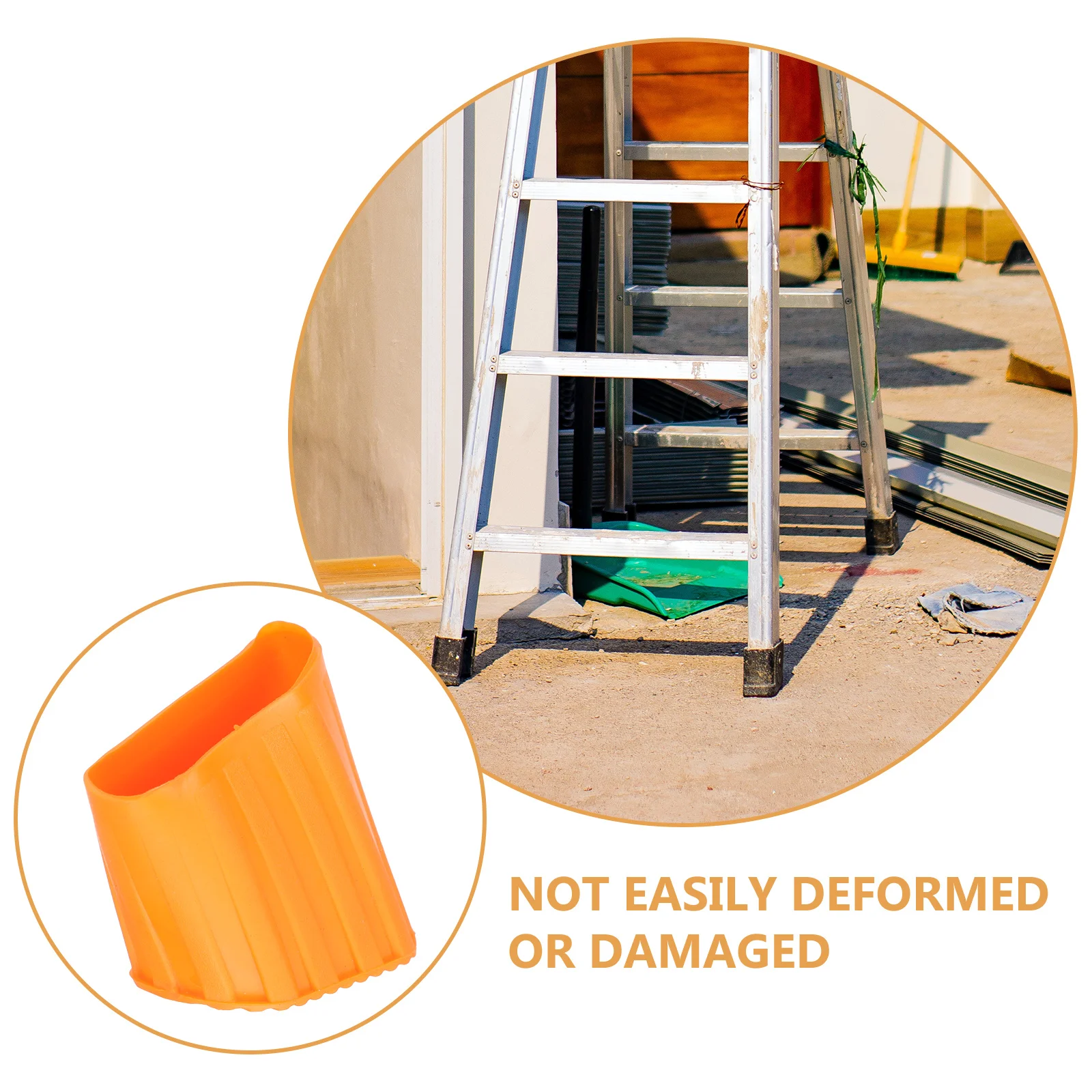 

4Pcs Ladder Foot Covers Plastic Non-Slip Protector Replacement Pads for Extension Ladder Home Safety Accessories