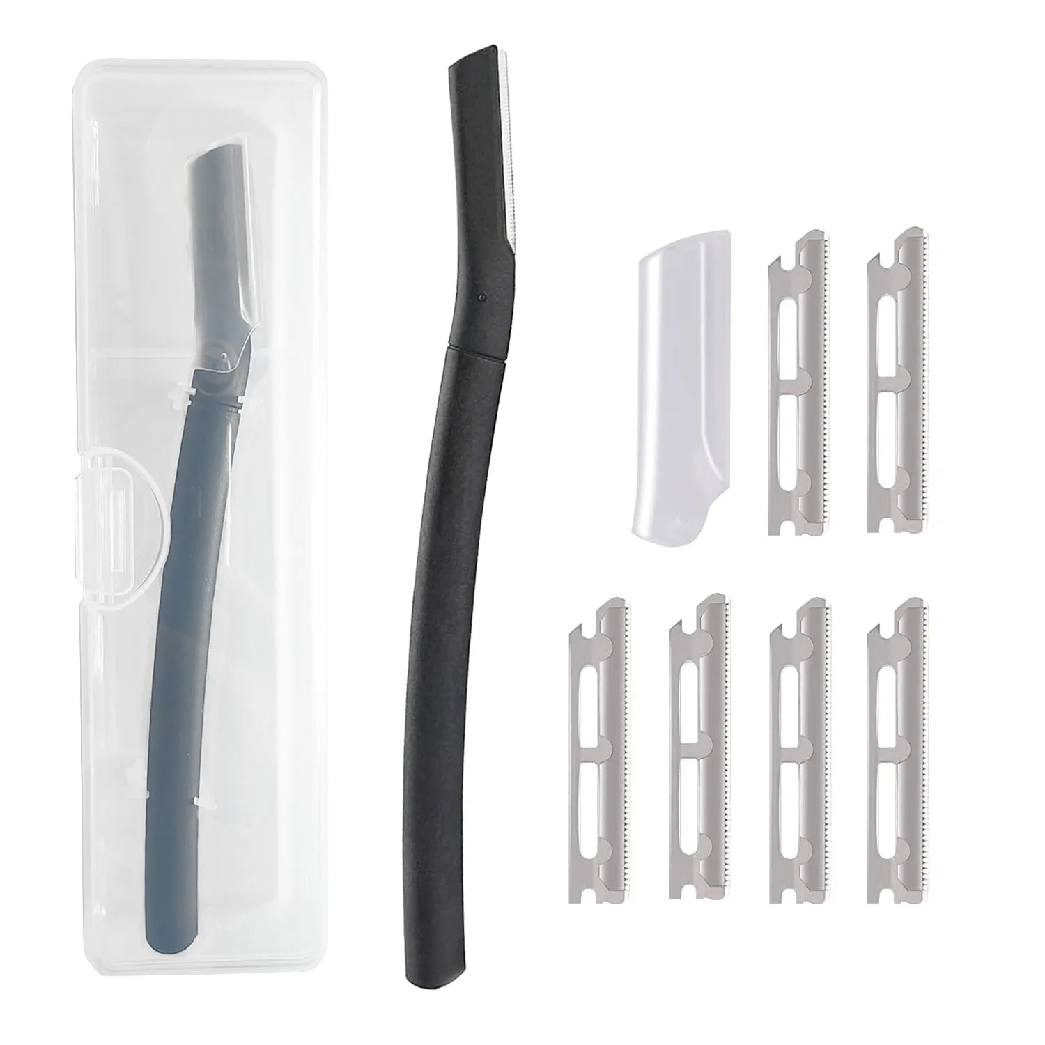 ชุดมีดโกนคิ้ว เครื่องเล็มหนวดเครา อุปกรณ์เดอร์มาแพลนนิ่ง มีดโกนหน้า สำหรับโกนหนวดเครา หนวด พร้อมชุดใบมีด 6 ชิ้น