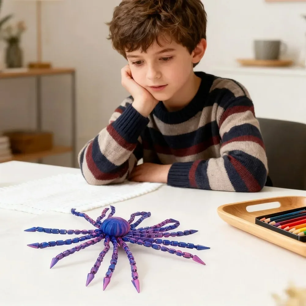Kreatives 3D-gedrucktes Quallen-Entspannungsspielzeug, Spiralförmiger Oktopus, sensorisches Dekorationsstück, interaktives Stressabbau-Spielzeug, lustiges Spielzeug – Detail 19