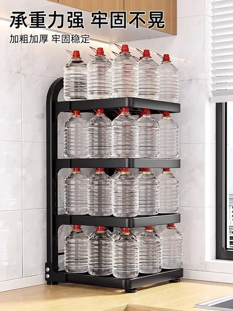 Kitchen rack Household multi-layer pot storage rack Multifunctional lower sink Cabinet Layered pot rack countertop