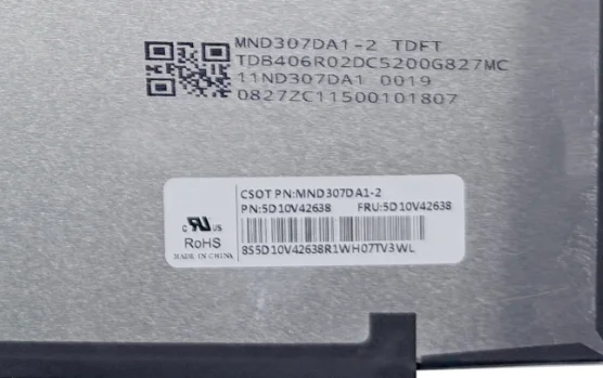 MND307DA1-2 13.3'' Laptop LCD Screen Panel Matrix 2560*1600 EDP 40 PINS 72% NTSC