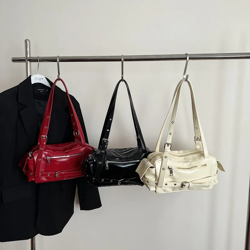 

2025 Pleated Underarm Bag, Niche Cloud Tote for Women, Fashion Shoulder Crossbody, Commuter Day to Night Purse, Textured Sling