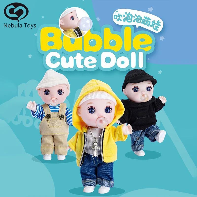 

Bubble Cute Doll Backpack Keychain Anime Figures With Lanyard Colletion Statue Bag Decoration Model Doll Toys Kids Birthday Gift
