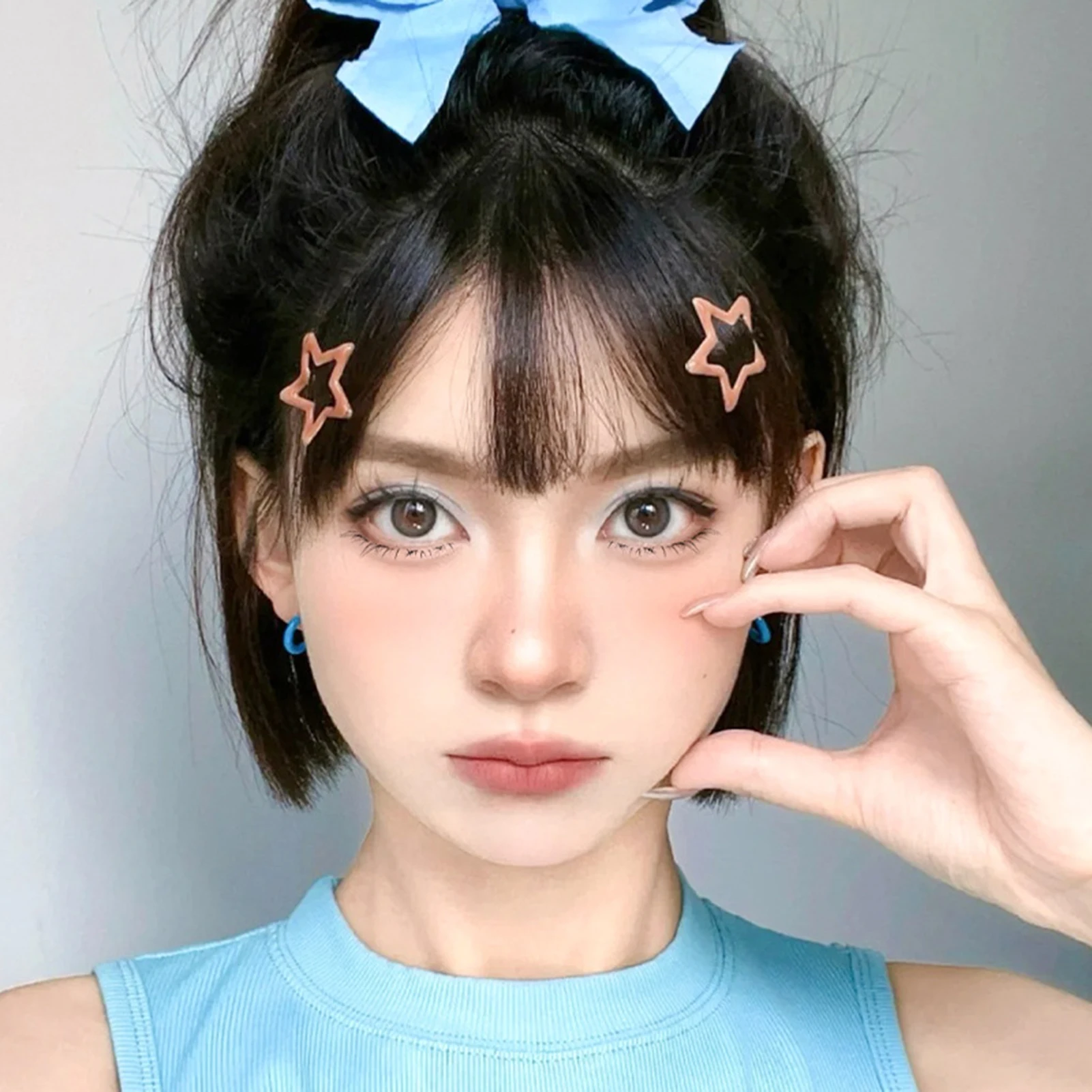 Cílios postiços sem necessidade de cola, clusters de cílios curtos e individuais, adequados para mulheres, ferramentas de maquiagem, presente