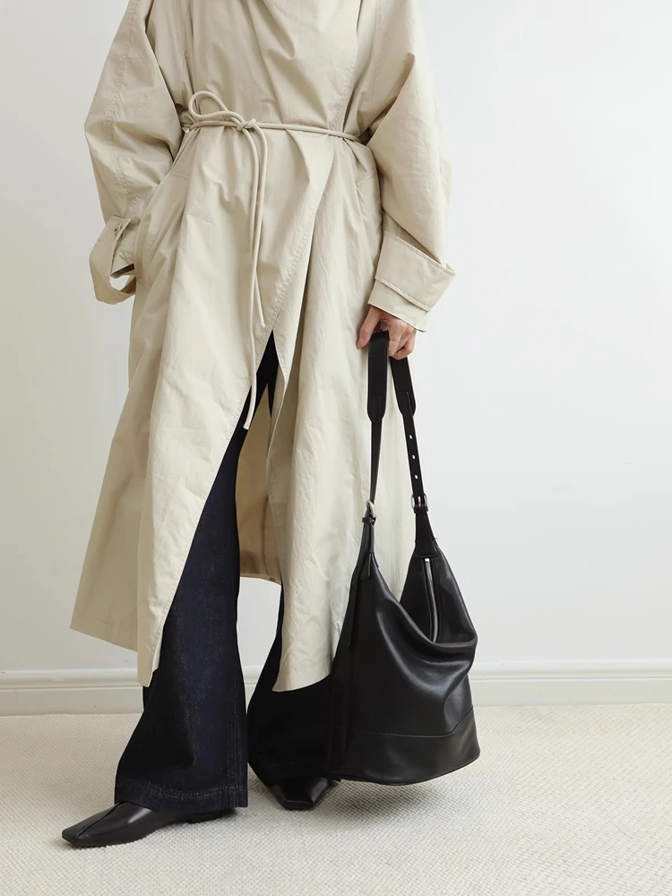 

Black Fashion Simple Retro Bucket Bag Genuine Leather Women Tote Bag\Handbag Real Leather Female Shoulder Bag Crossbody Bag