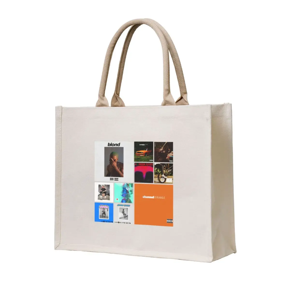 

Frank Ocean Album Collage Tote Bag canvas shopping bag Shopping bags shopper bag woman