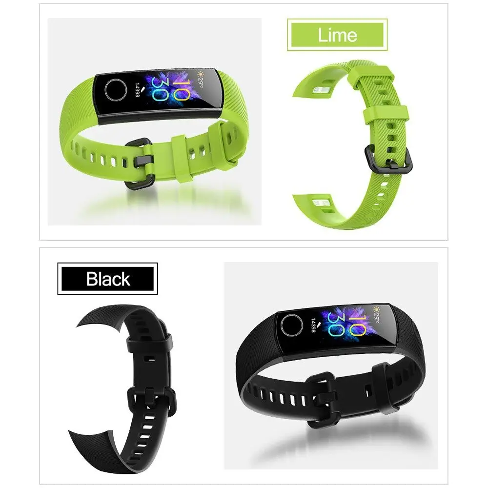 Bracelet de rechange en silicone pour Honor Band 5 4, bracelets de sport, bande colorée, accessoires intelligents