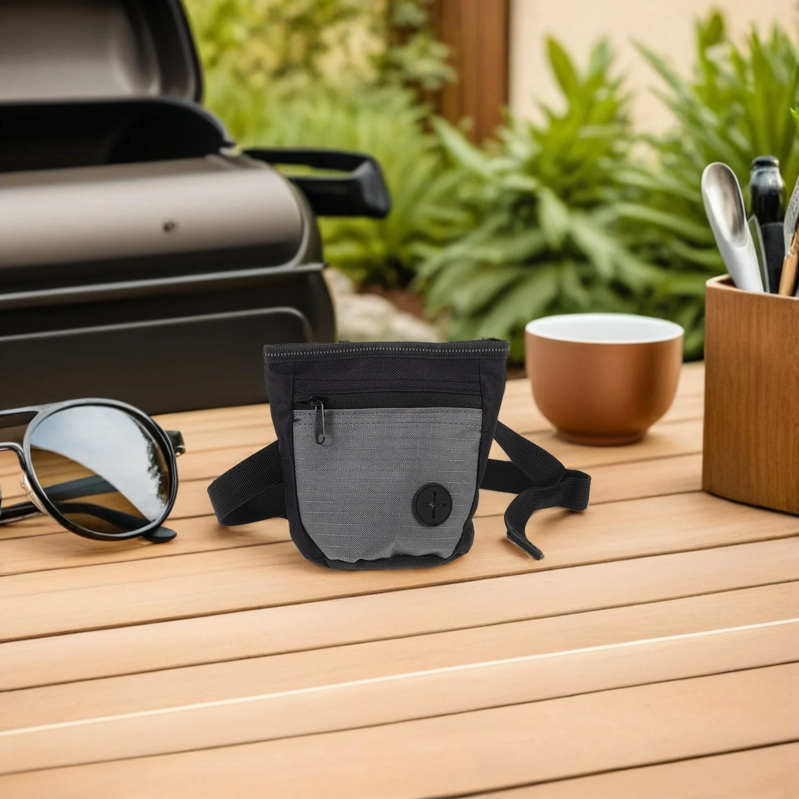 

Dog Treat Bag Adjustable Waist Pack Magnetic Closure Quick Access Snack Holder Outdoor Training Pet Treat Pouch