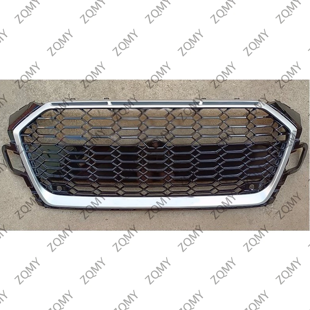 

With/Logo For Audi A5/A5L/S5 2021 2022 2023 2024 Car Front Bumper Grille Centre Panel Styling Upper Grill (Modify RS5 style)