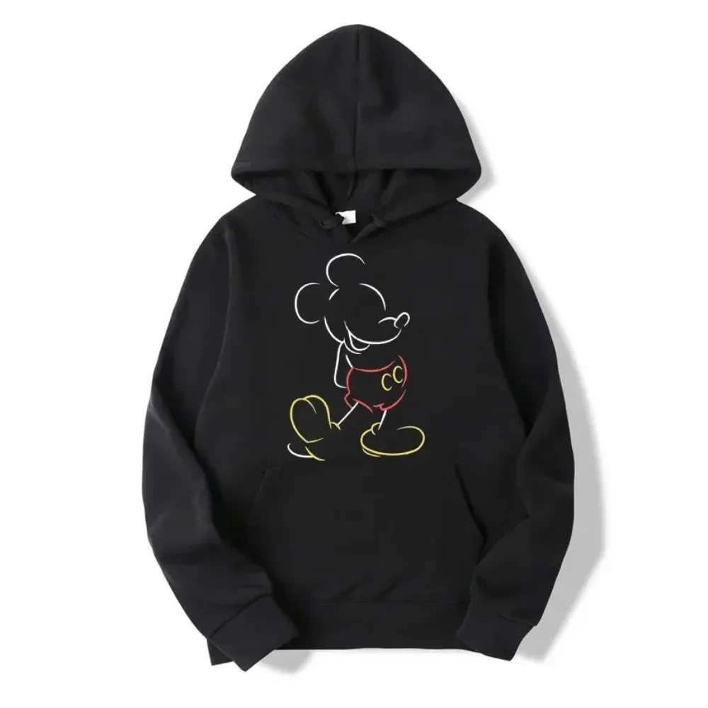 

Disney Mickey Mouse Cartoon Print Men's Sweatshirt Autumn and Winter Warm Men's Hoodie Casual Trendy Street Men's Clothing