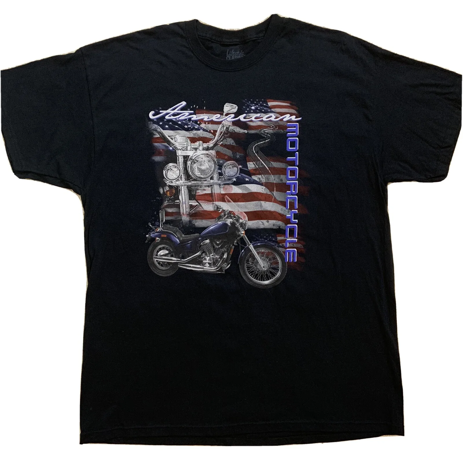 Classic American Motorcycles T-Shirt 100% Cotton O-Neck Short Sleeve Summer Casual Mens T-shirt Streetwear