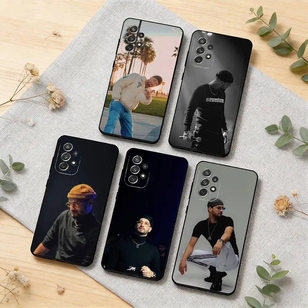 

S-Soolking Hip Hop Phone Case For Samsung S25,S24,S21,S22,S23,S30,Ultra,S20,Plus,Soft Silicone Black Cover