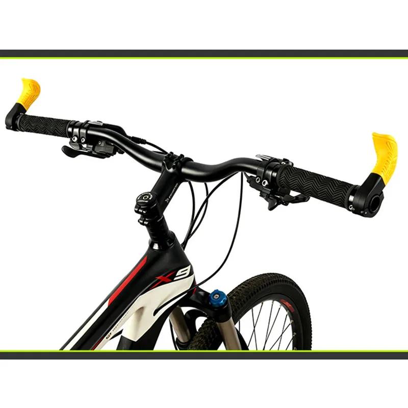 FMFXTRA Ergonomic MTB Bar Ends Bicycle Thumb Rest Handlebar Grips Anti-slip Silicone Mountain Bike Auxiliary Grips 22.2mm Cyclin