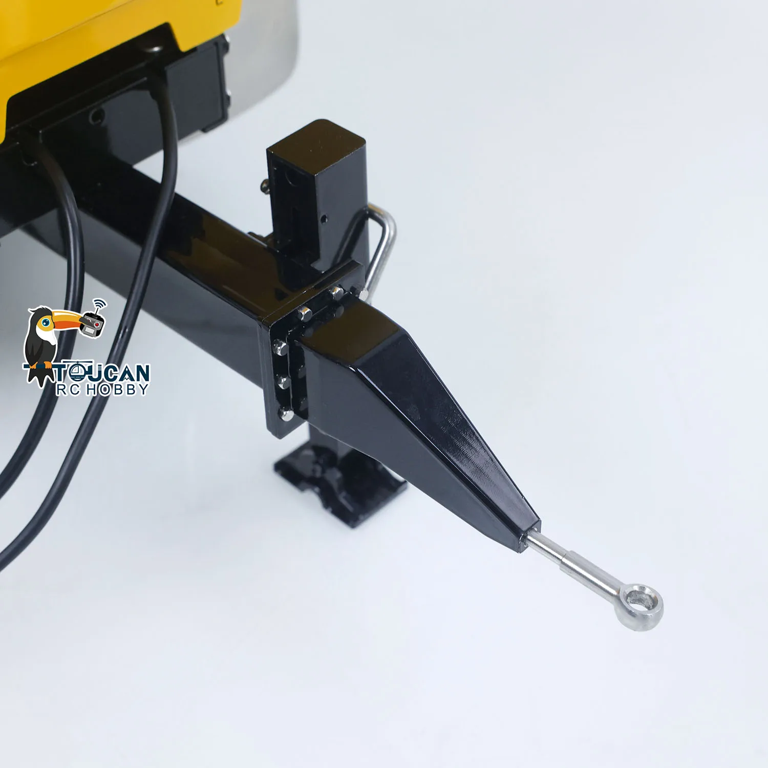 Remolque volquete hidráulico de Metal RC, camión de 2 ejes 1/14 con pata de soporte para modelo excavadora con ruedas de Control remoto LR914 PRO