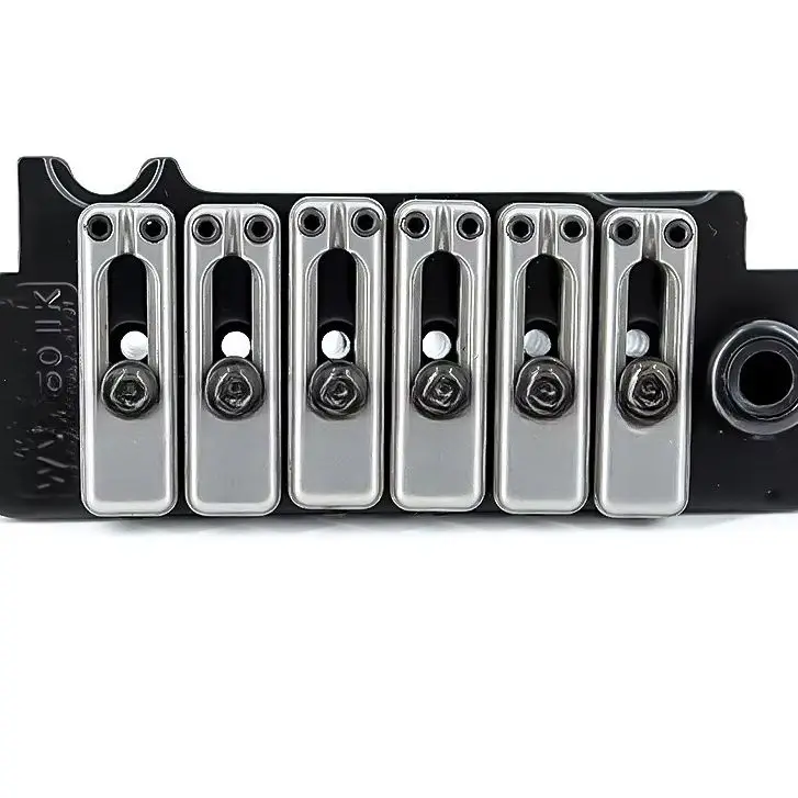 Wilkinson WVS50IIK Silver 52.5mm Steel Saddle Tremolo Bridge with Matching Satin Saddle