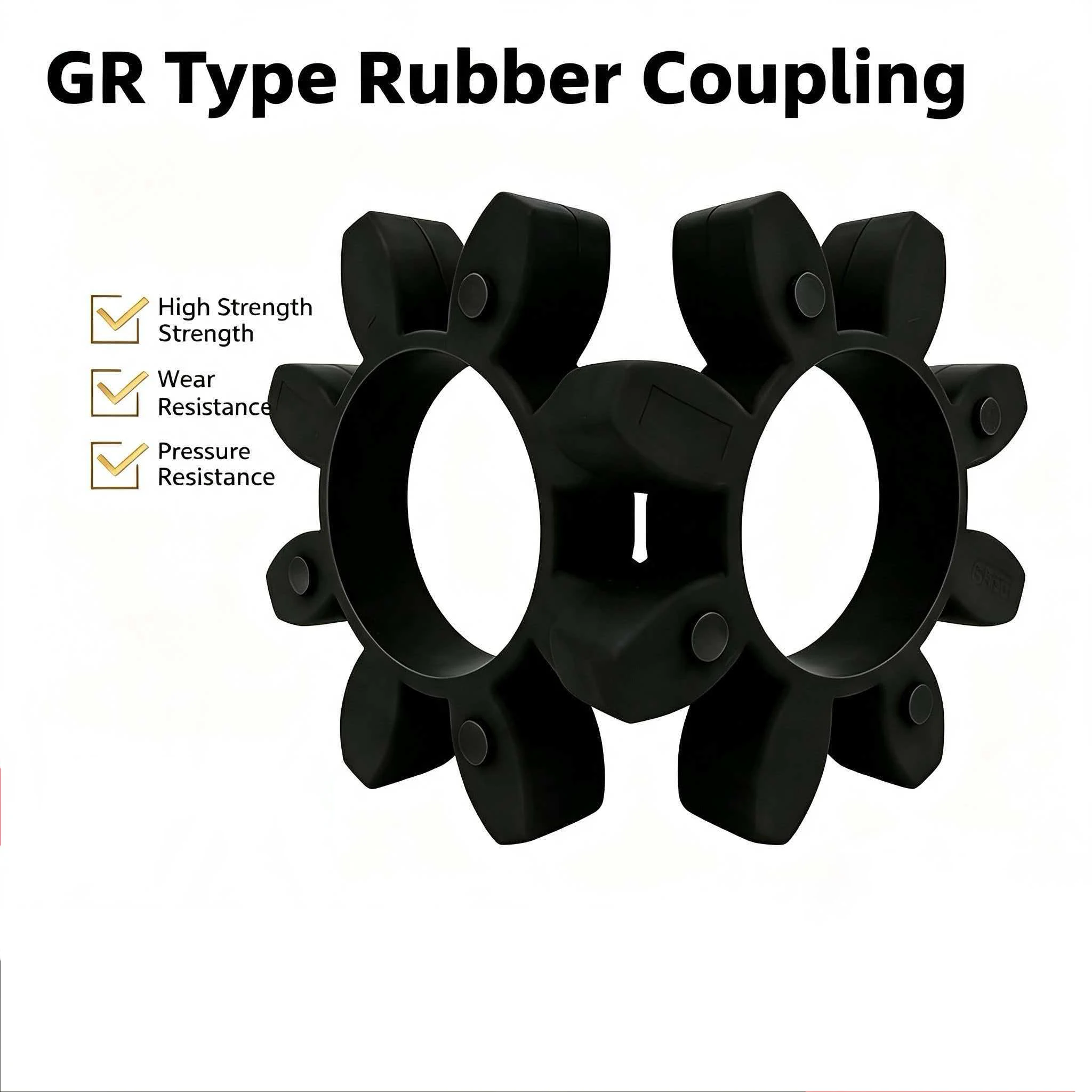 Plum Blossom Pad Star Shaped Coupling Elastic Buffer Pad GR14/19/24/28/38/42/48/55/65-125 Rubber Hexagonal Octagonal Decagonal