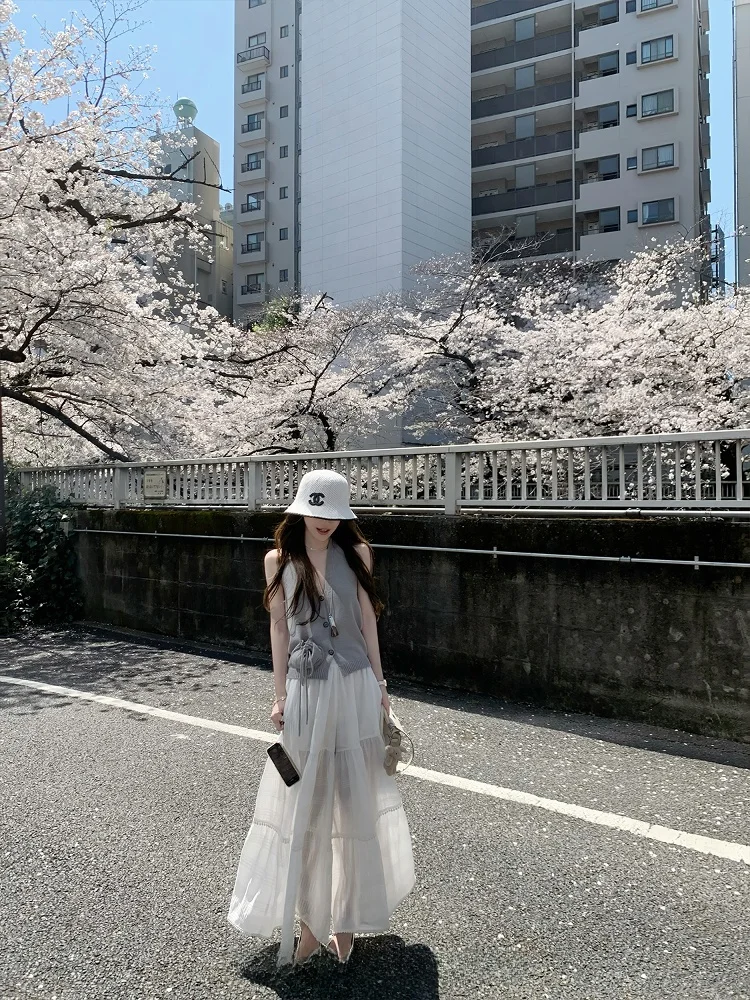 กางเกงขายาวลำลองเอวสูงทรงขาบาน ดีไซน์ซัมเมอร์สุดฮิต สำหรับผู้หญิง ผ้าบางเบา ใส่สบาย ทรงกระโปรงกางเกง