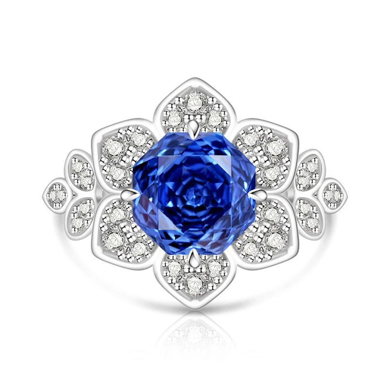 2026 New Design Rose Cut S925 Ring - Six-Flower Shape - Women's Fashion Jewelry - Ideal Gift for Your Lover