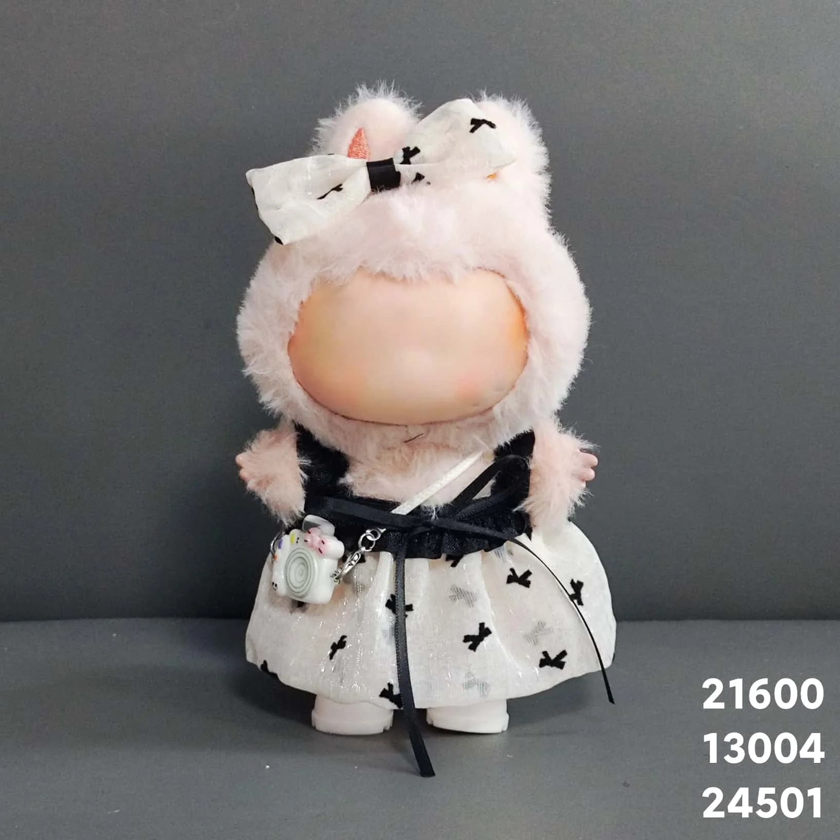 ملابس للجلوس دمية لابوبو معكرون، دلايات حفلات من الفينيل، مجموعة ملابس عصرية، هدية أنيقة